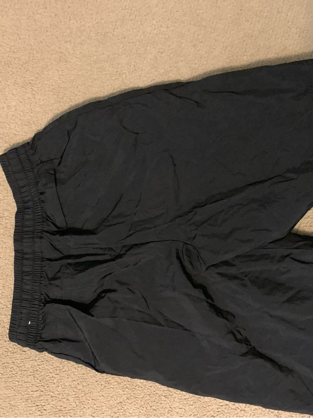 Nike Air Youth Vintage Black Woven Shorts with White Piping
